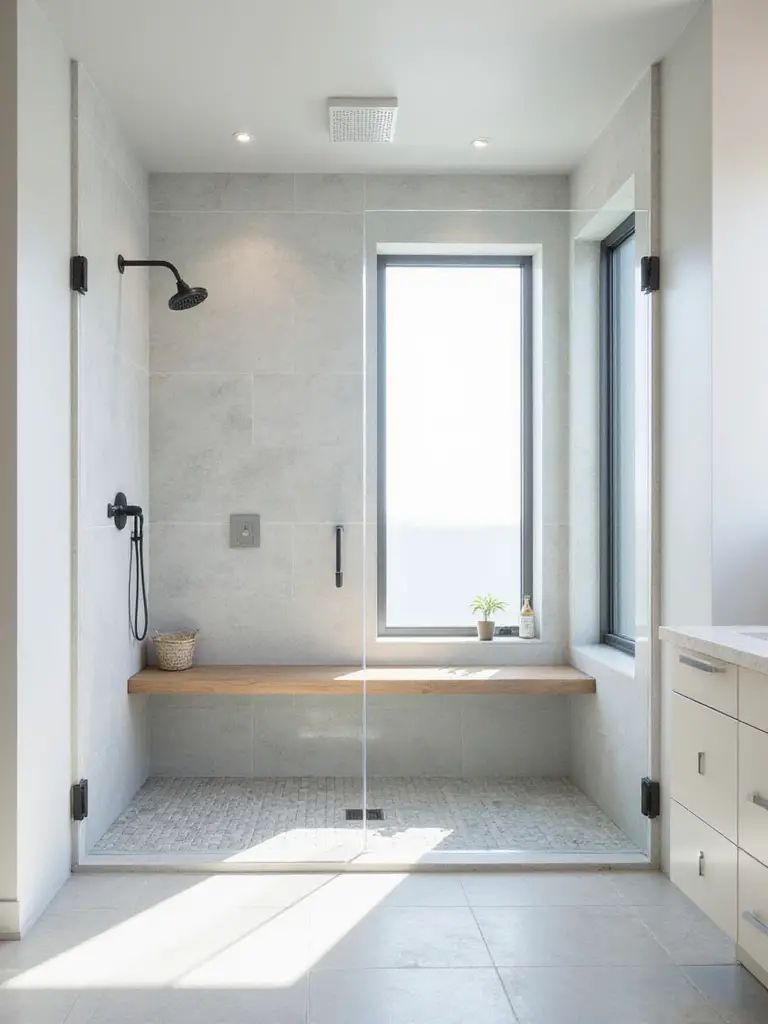 Low-threshold walk-in shower Vernon