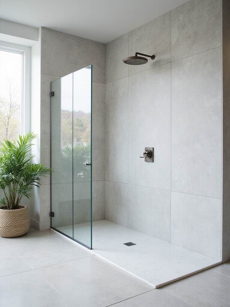Zero-threshold walk-in shower Vernon